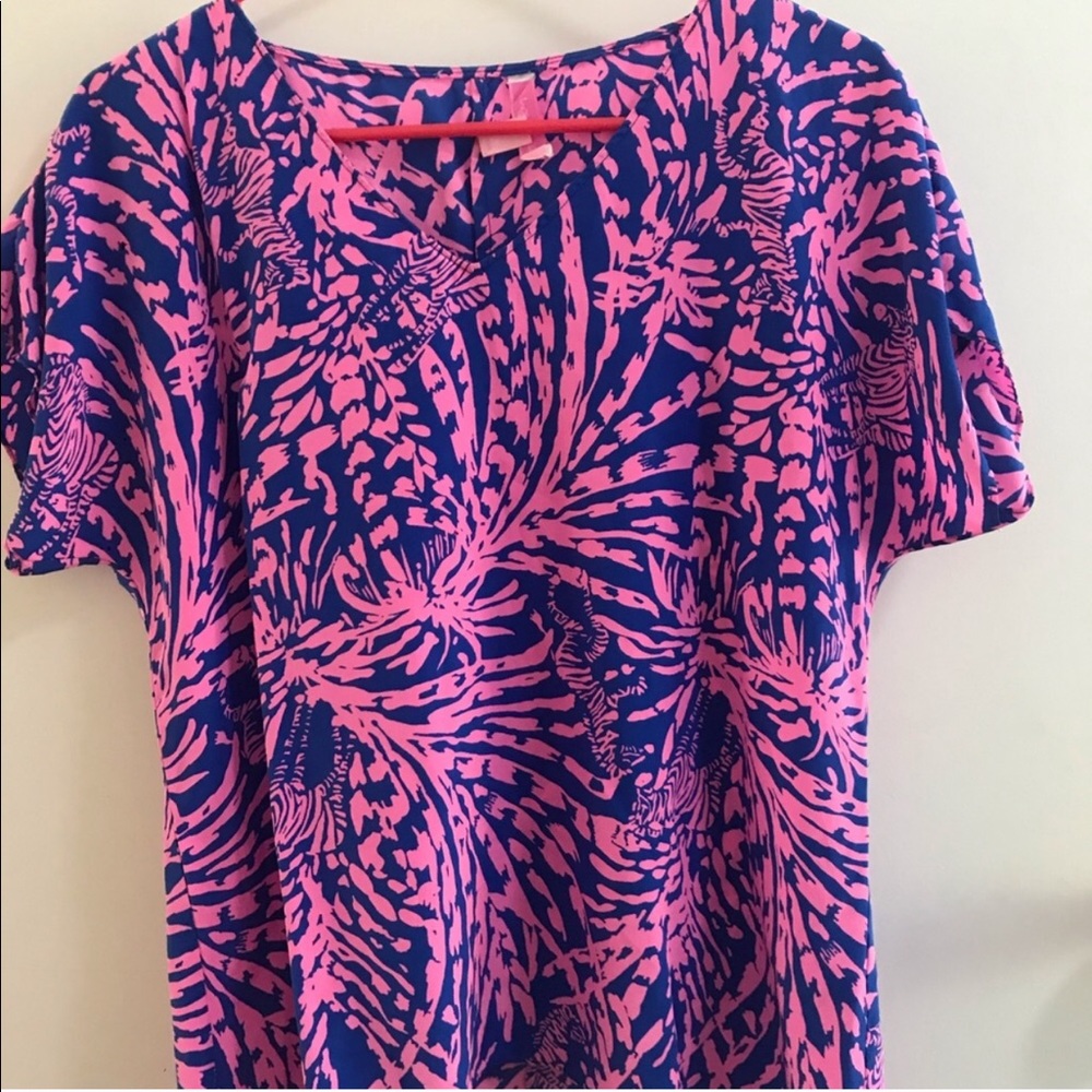 Lilly Pulitzer Silk Zebra Asher Top